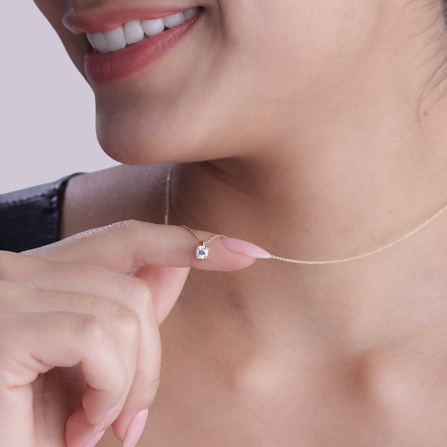 Faceted Round-Cut Open-H Pendant