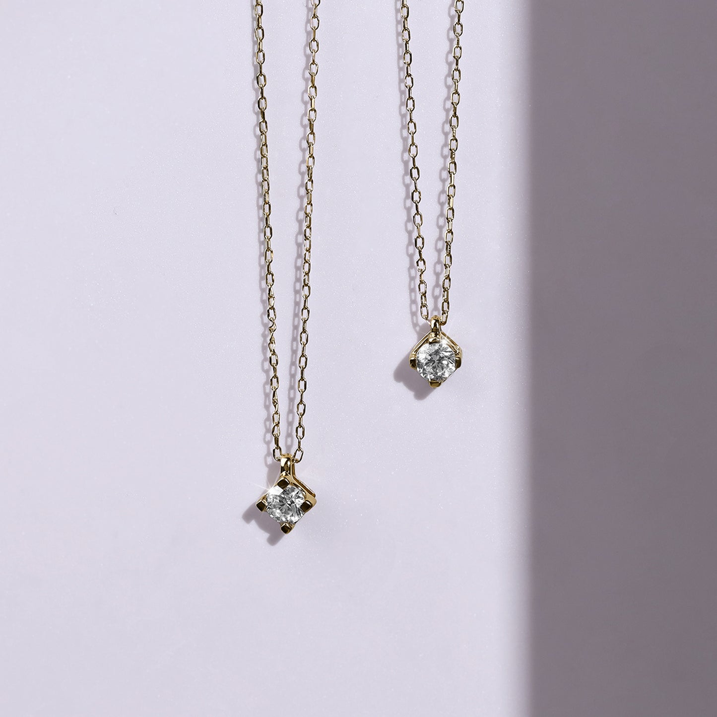 Twin Arc Solitaire Pendant