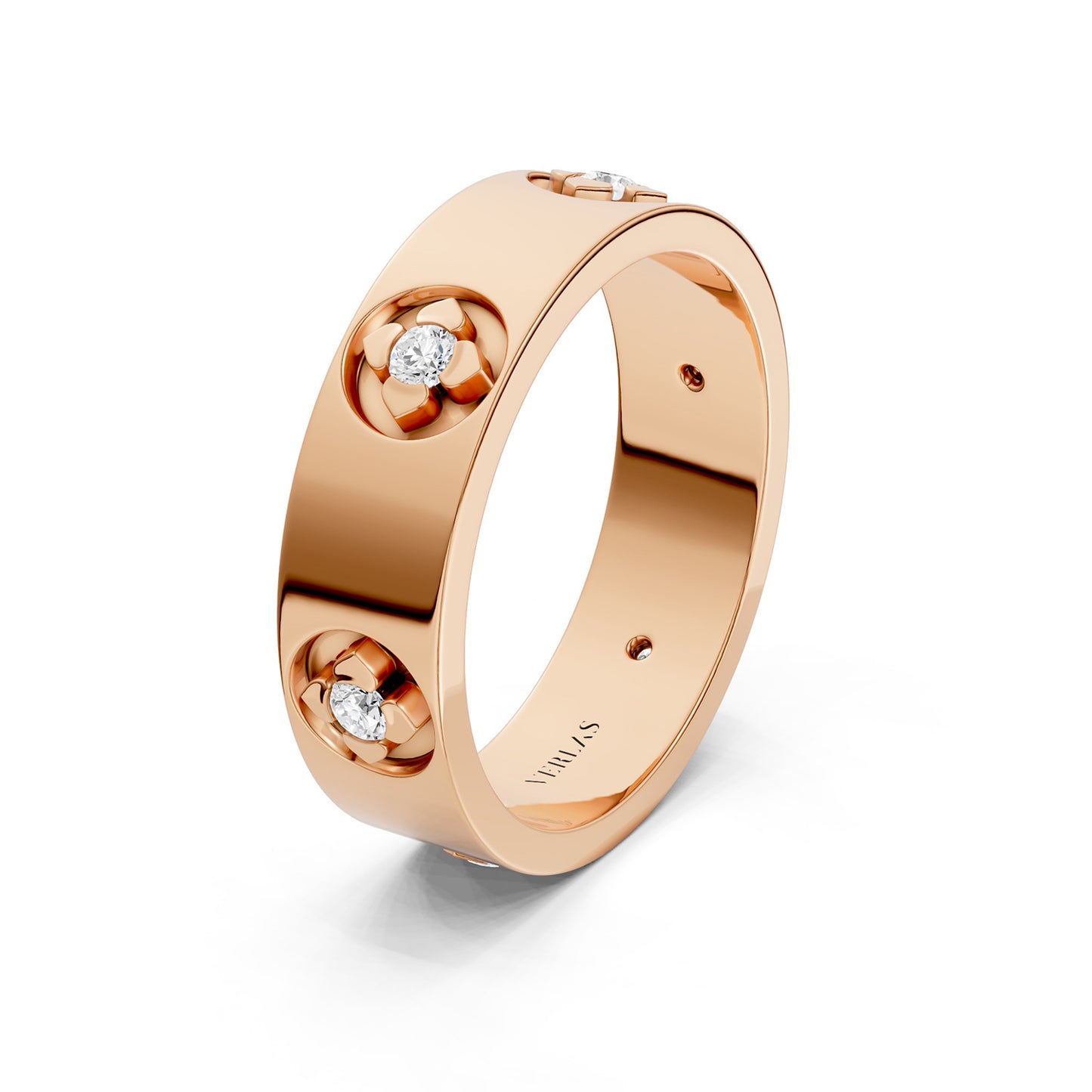 La Fleur 6 Round-Cut 5.10mm Round Band