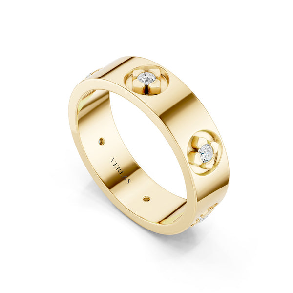 La Fleur 6 Round-Cut 5.10mm Round Band