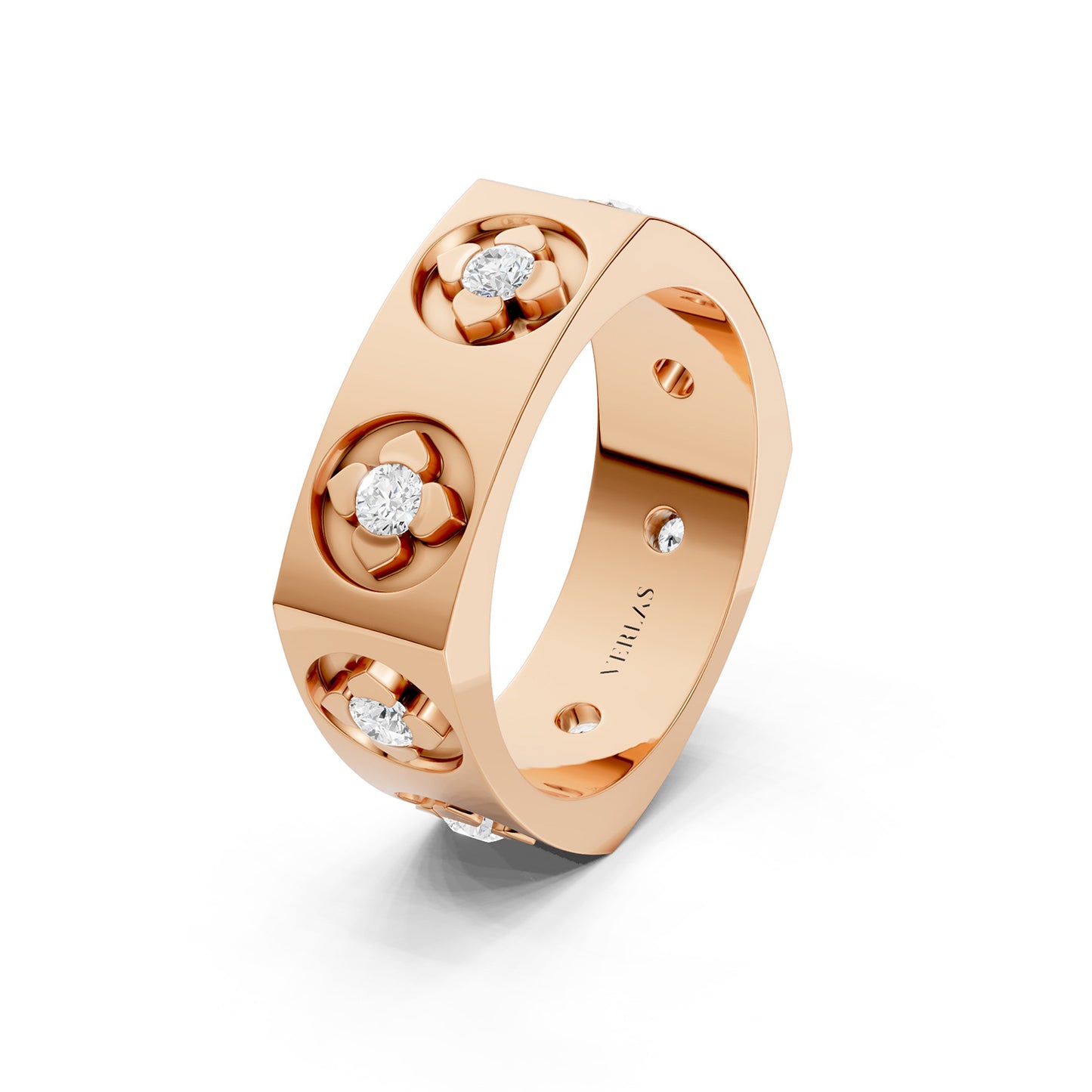 La Fleur 8 Round-Cut 6.10mm Square Band