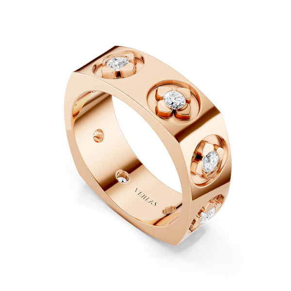 La Fleur 8 Round-Cut 6.10mm Square Band