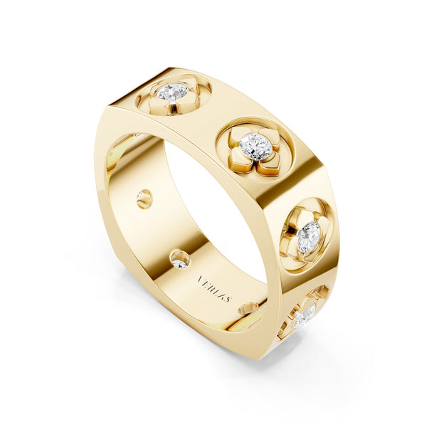 La Fleur 8 Round-Cut 6.10mm Square Band