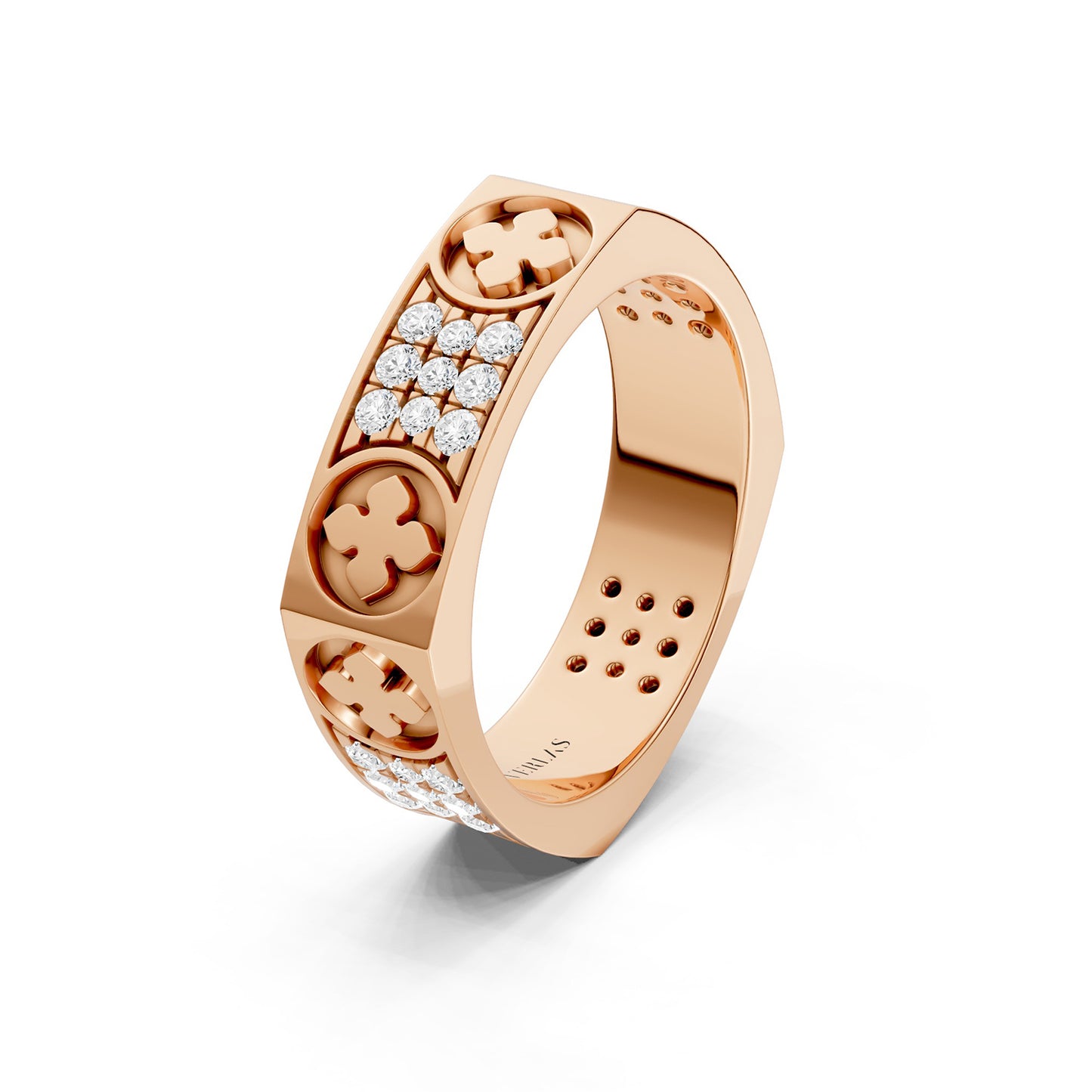 La Fleur 3-Rows 5mm Square Band