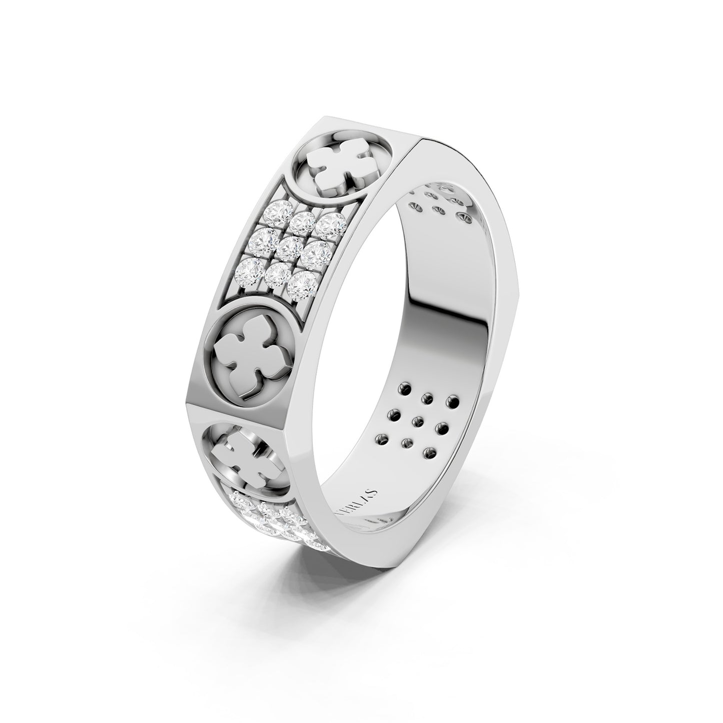 La Fleur 3-Rows 5mm Square Band
