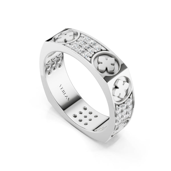 La Fleur 3-Rows 5mm Square Band