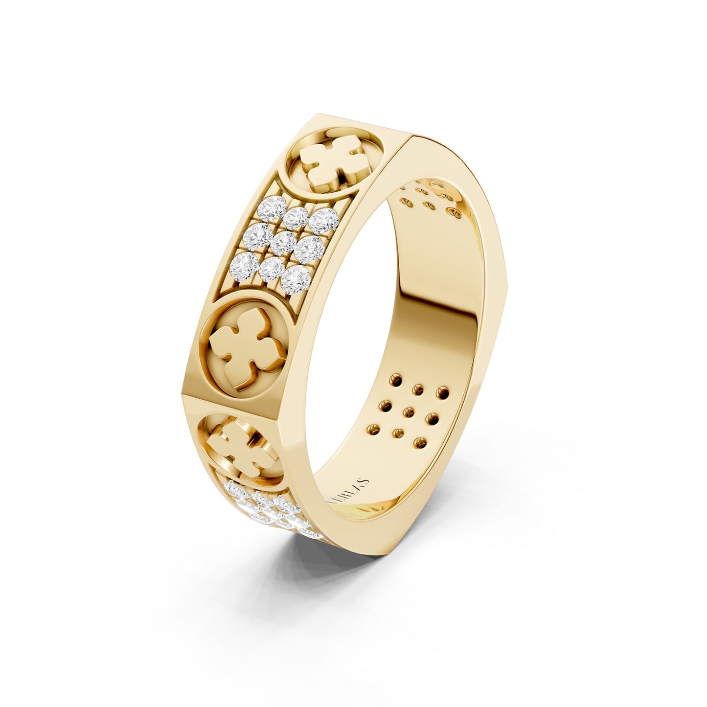 La Fleur 3-Rows 5mm Square Band