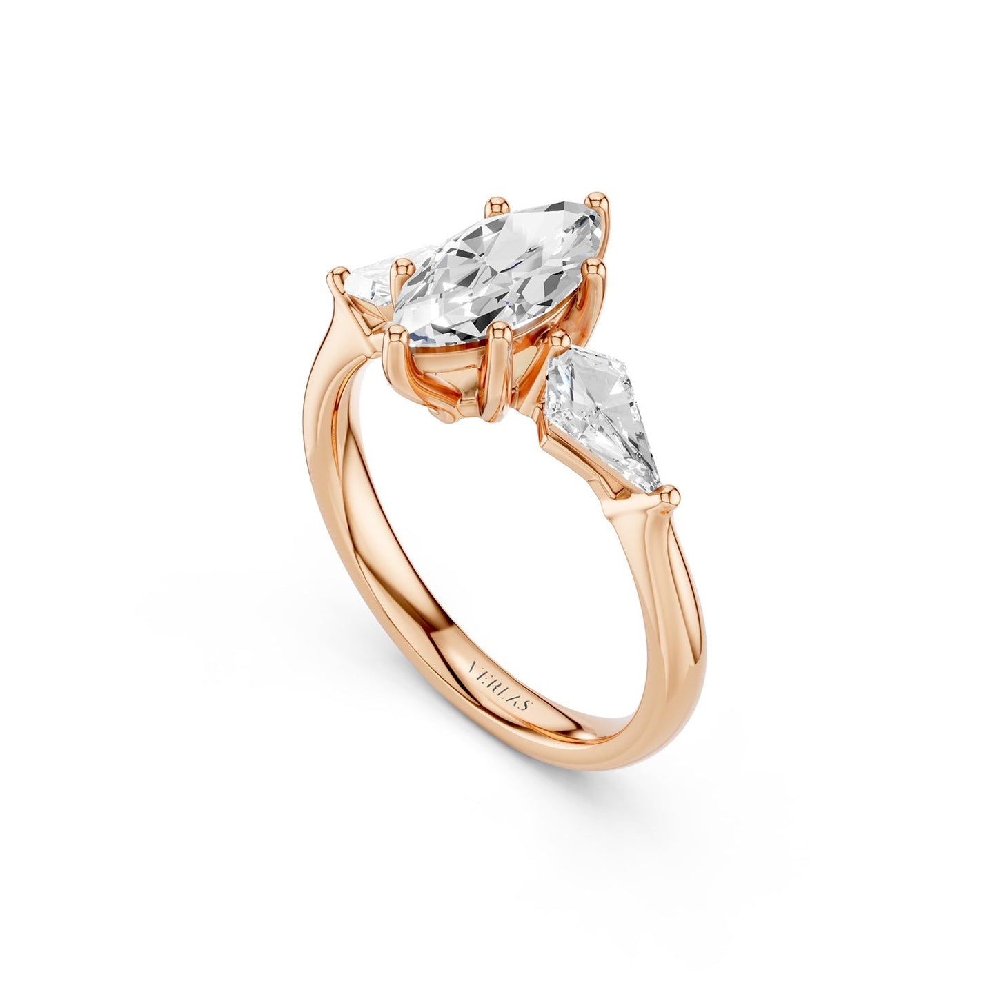 Marquise-Cut Kite Trinity Ring