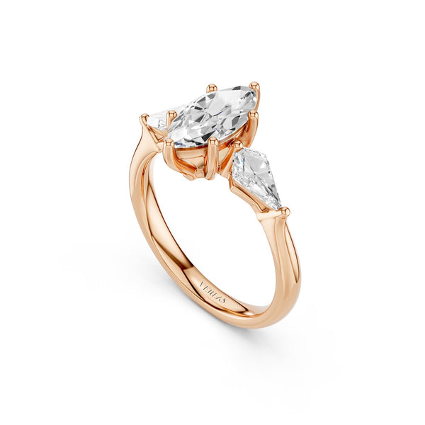 Marquise-Cut Kite Trinity Ring
