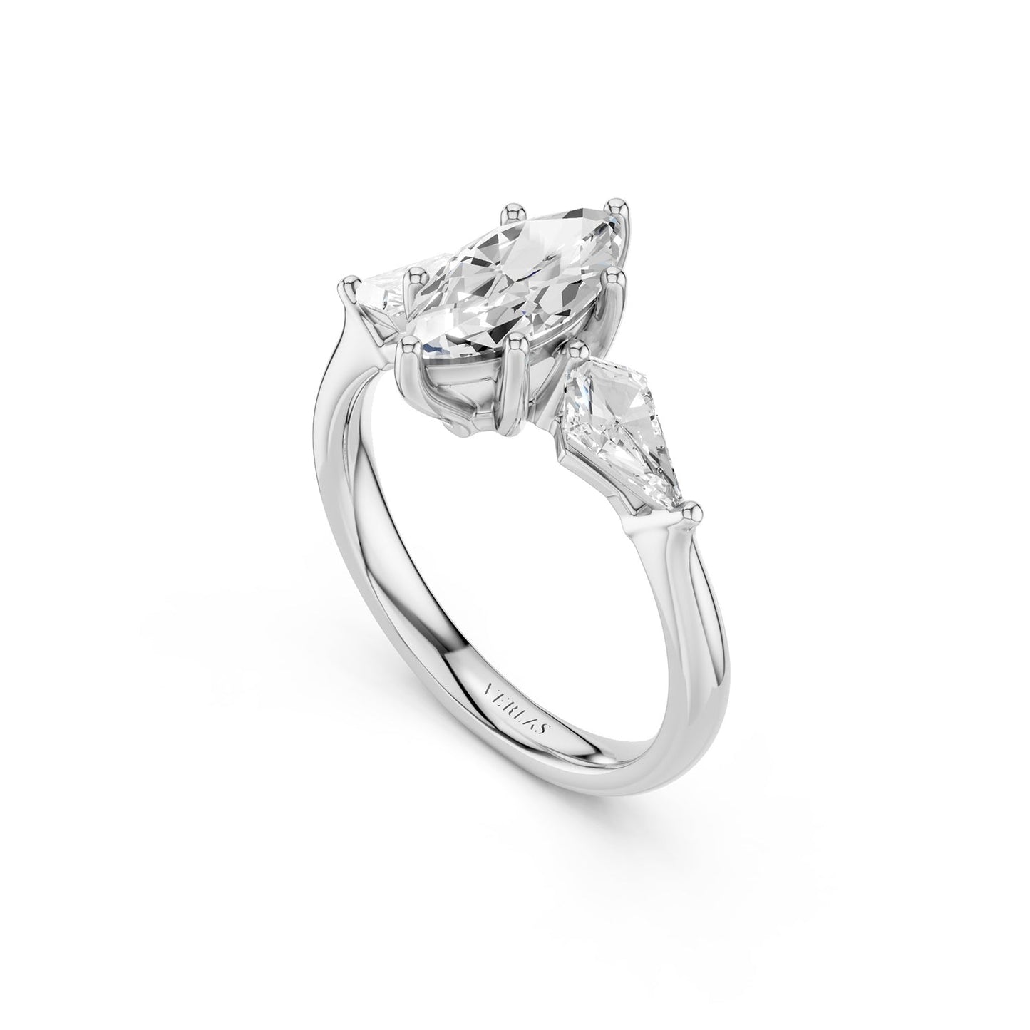 Marquise-Cut Kite Trinity Ring