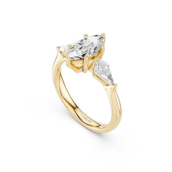 Marquise-Cut Kite Trinity Ring