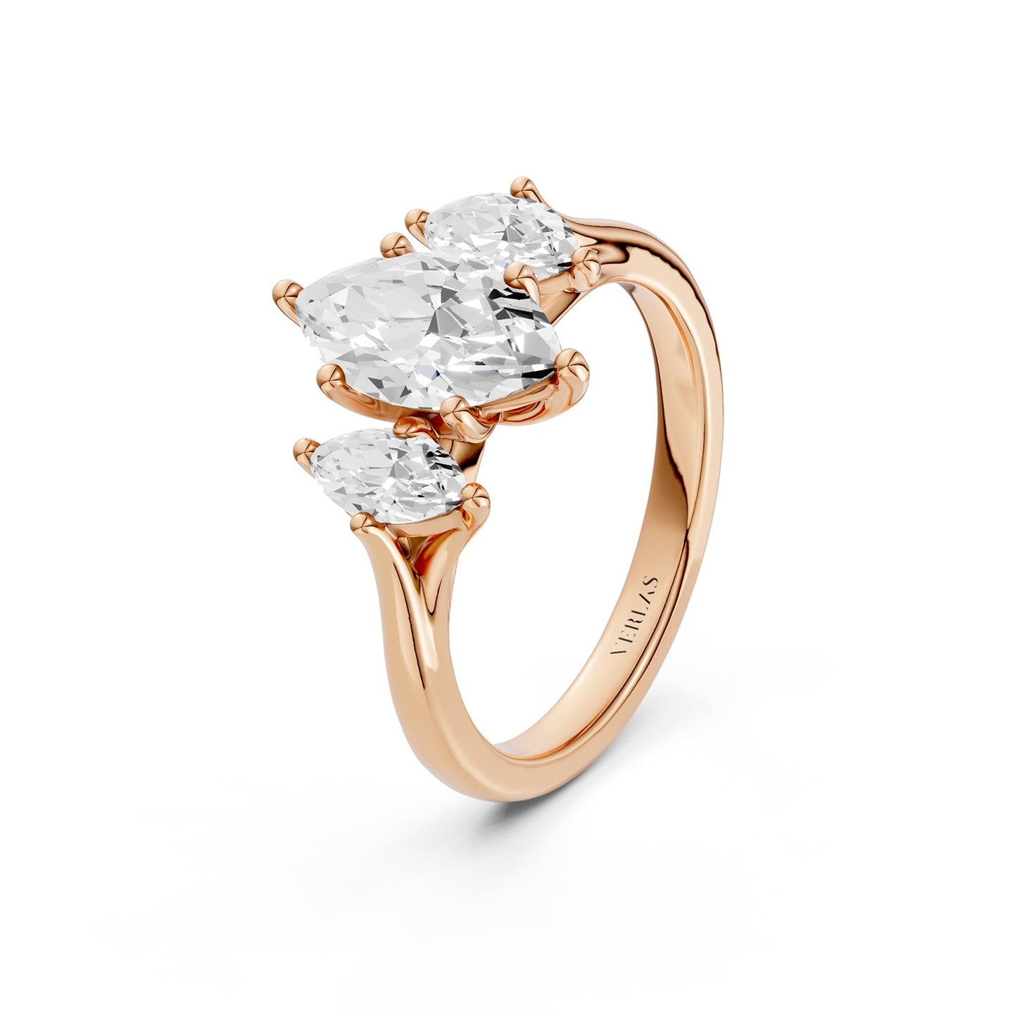 Marquise-Cut Trinity Vows Ring