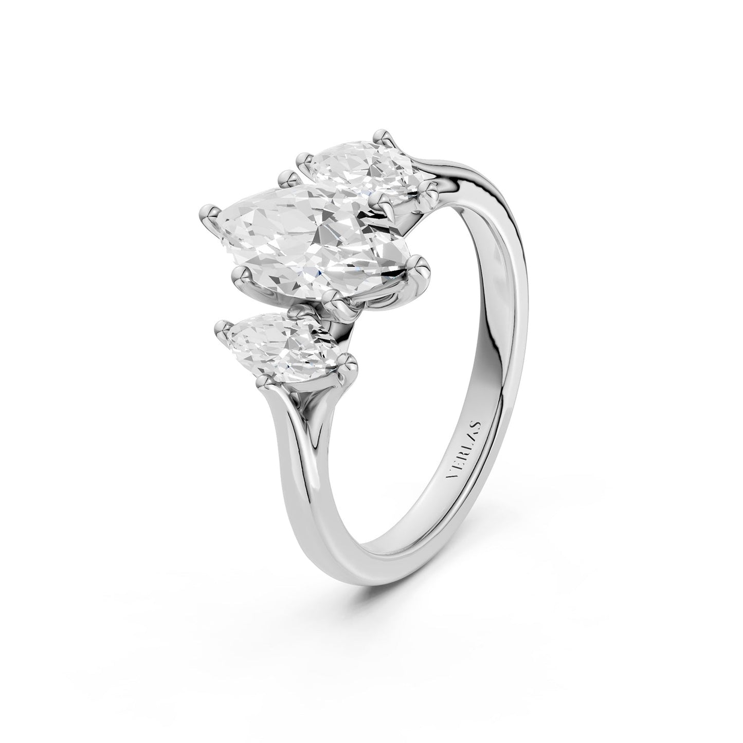 Marquise-Cut Trinity Vows Ring