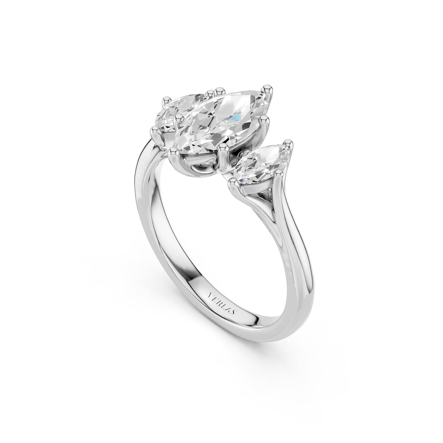 Marquise-Cut Trinity Vows Ring