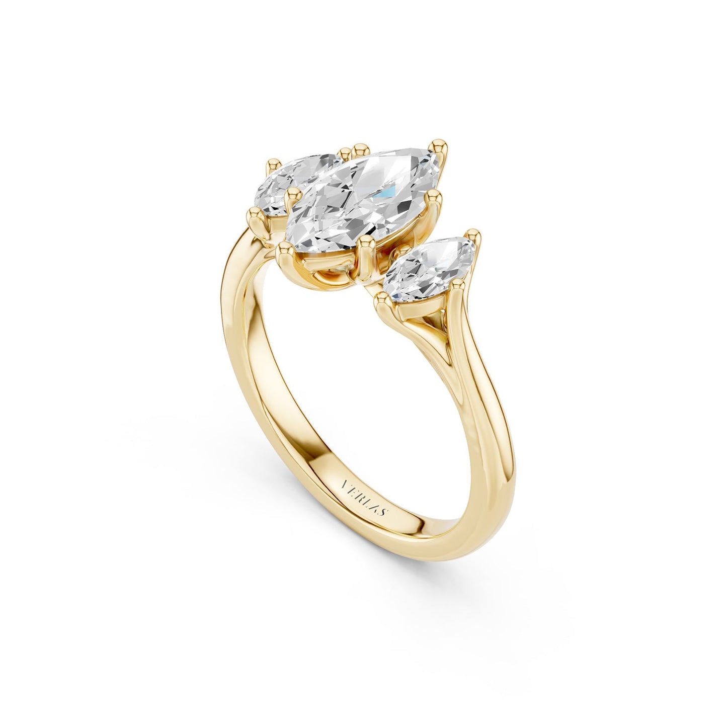 Marquise-Cut Trinity Vows Ring