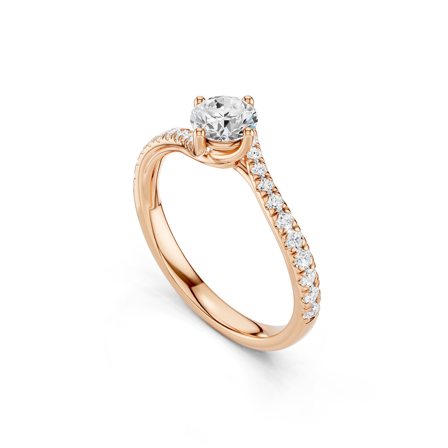 The Pavé Twist Solitaire