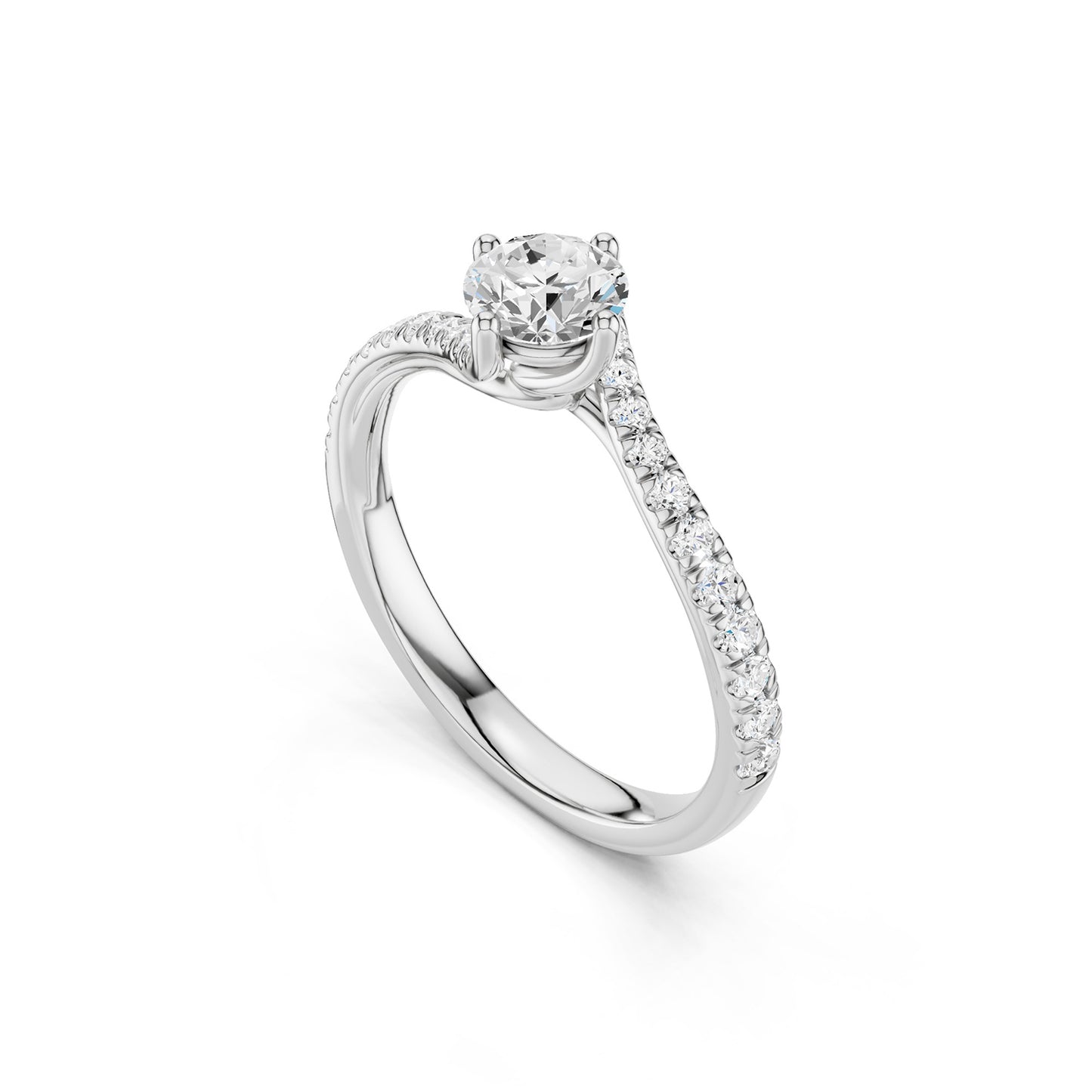 The Pavé Twist Solitaire