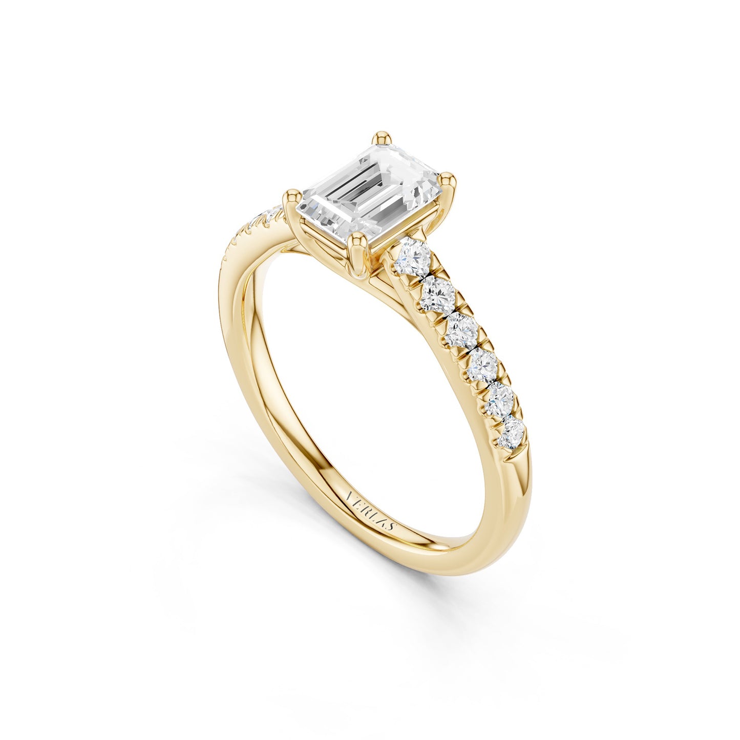 Emerald Four-Prong Solitaire Ring