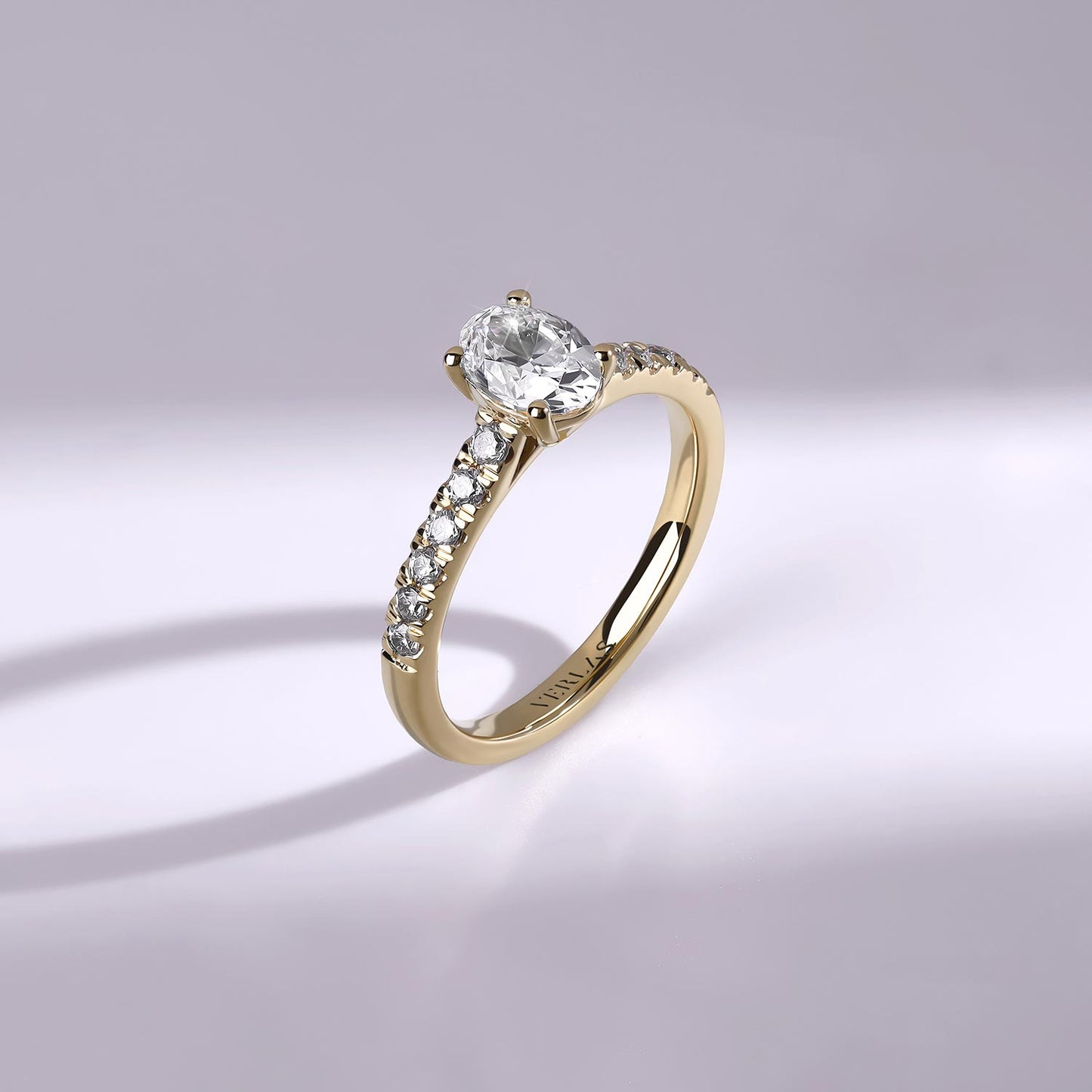 Oval Four-Prong Solitaire Ring