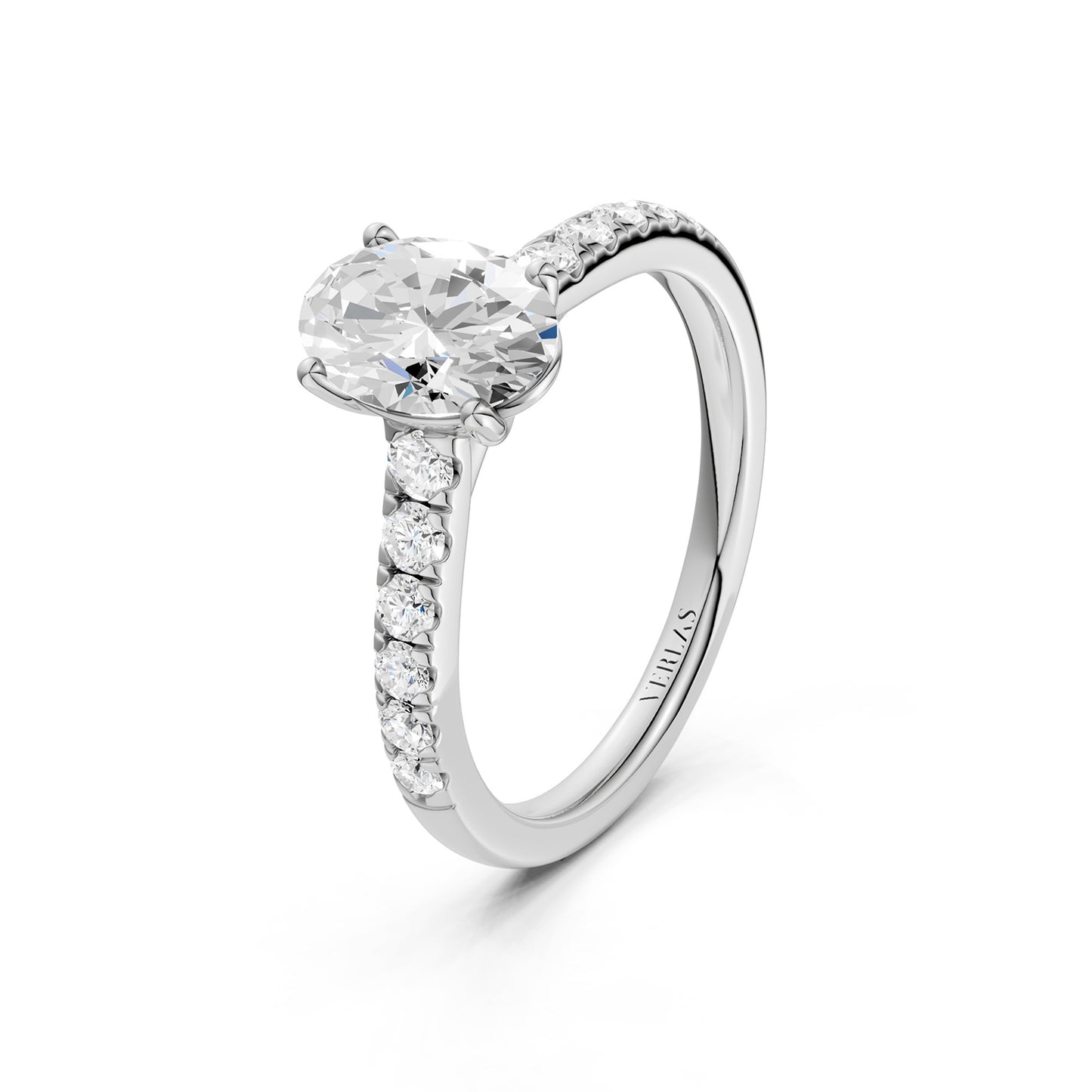 Oval Four-Prong Solitaire Ring