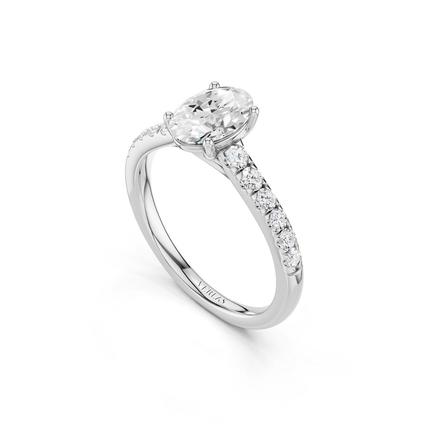 Oval Four-Prong Solitaire Ring