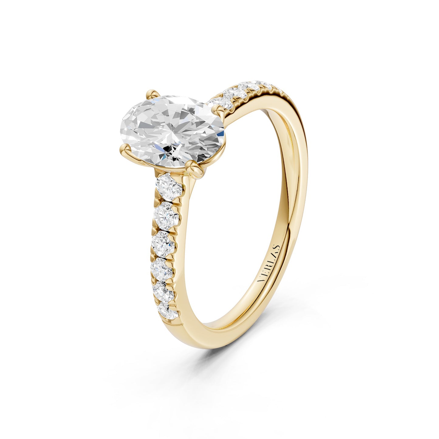 Oval Four-Prong Solitaire Ring