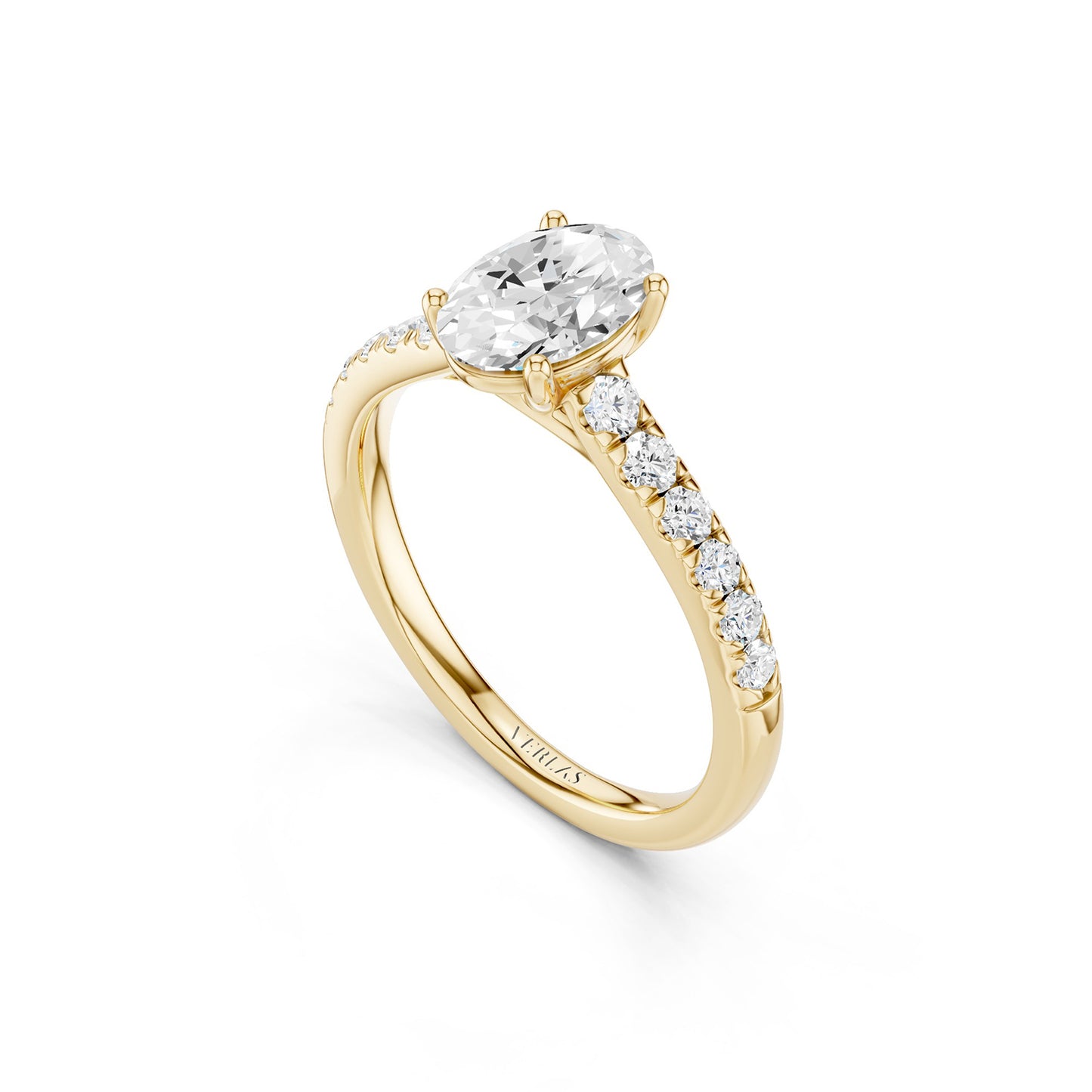 Oval Four-Prong Solitaire Ring
