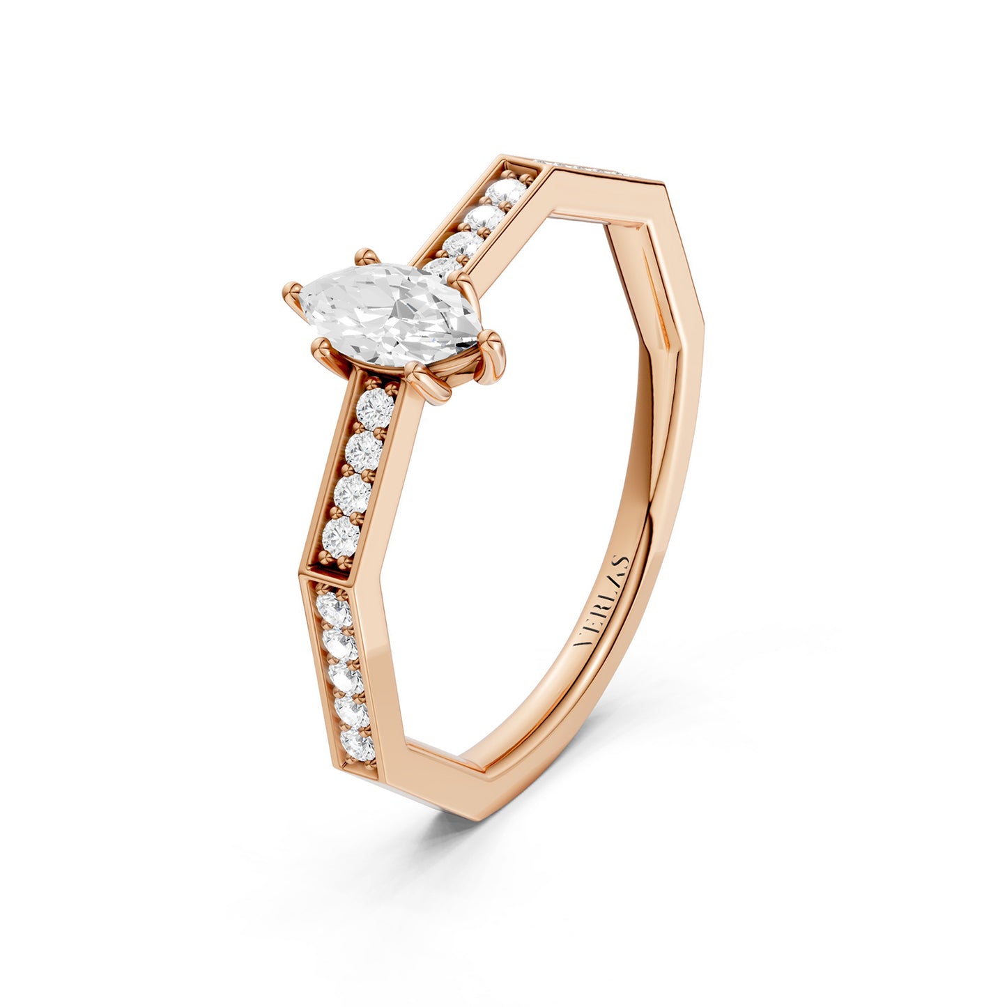 Octad Marquise Channel Set Ring