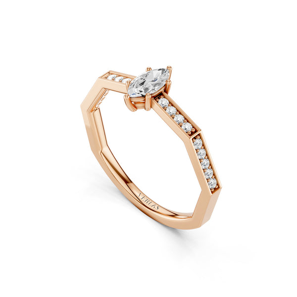 Octad Marquise Channel Set Ring