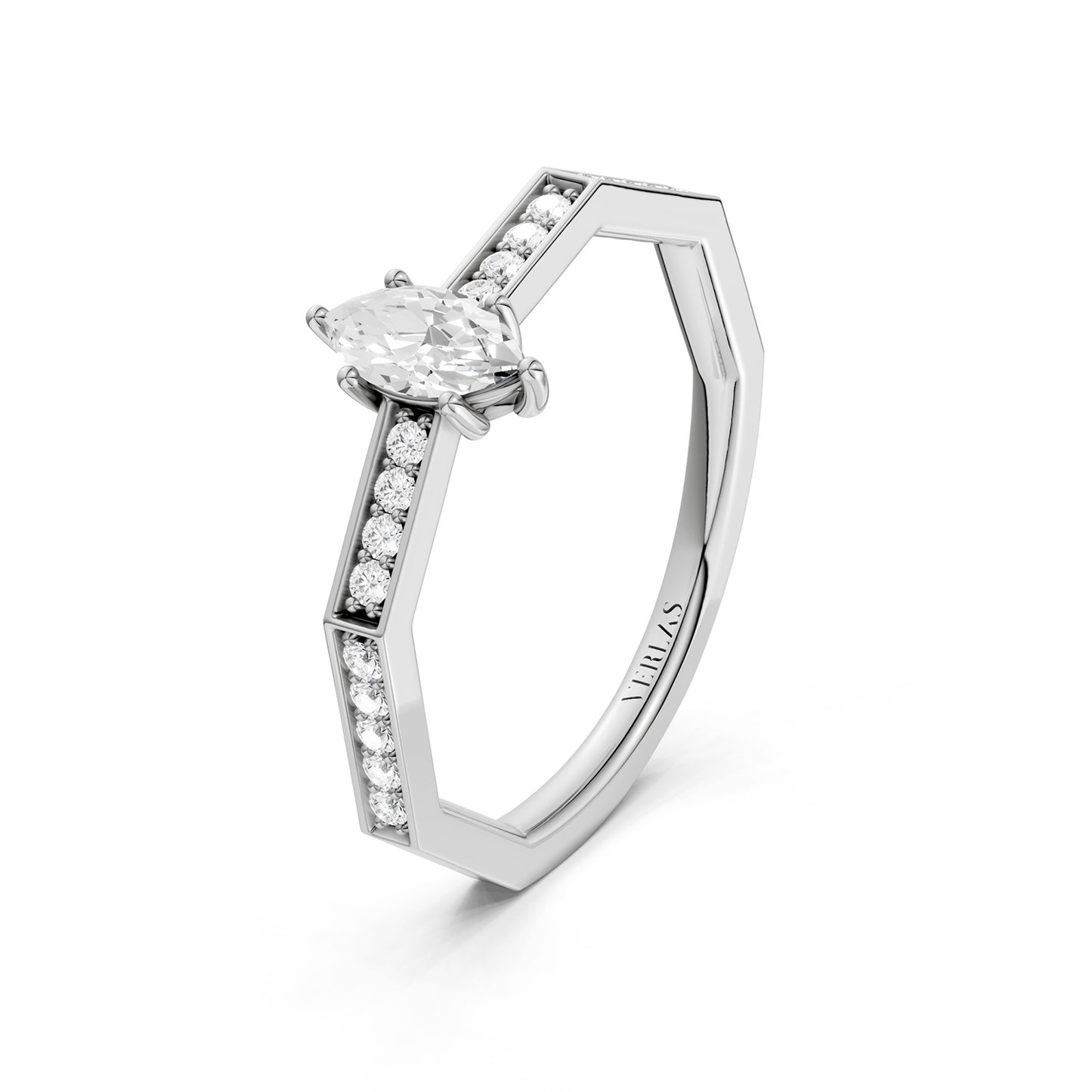 Octad Marquise Channel Set Ring