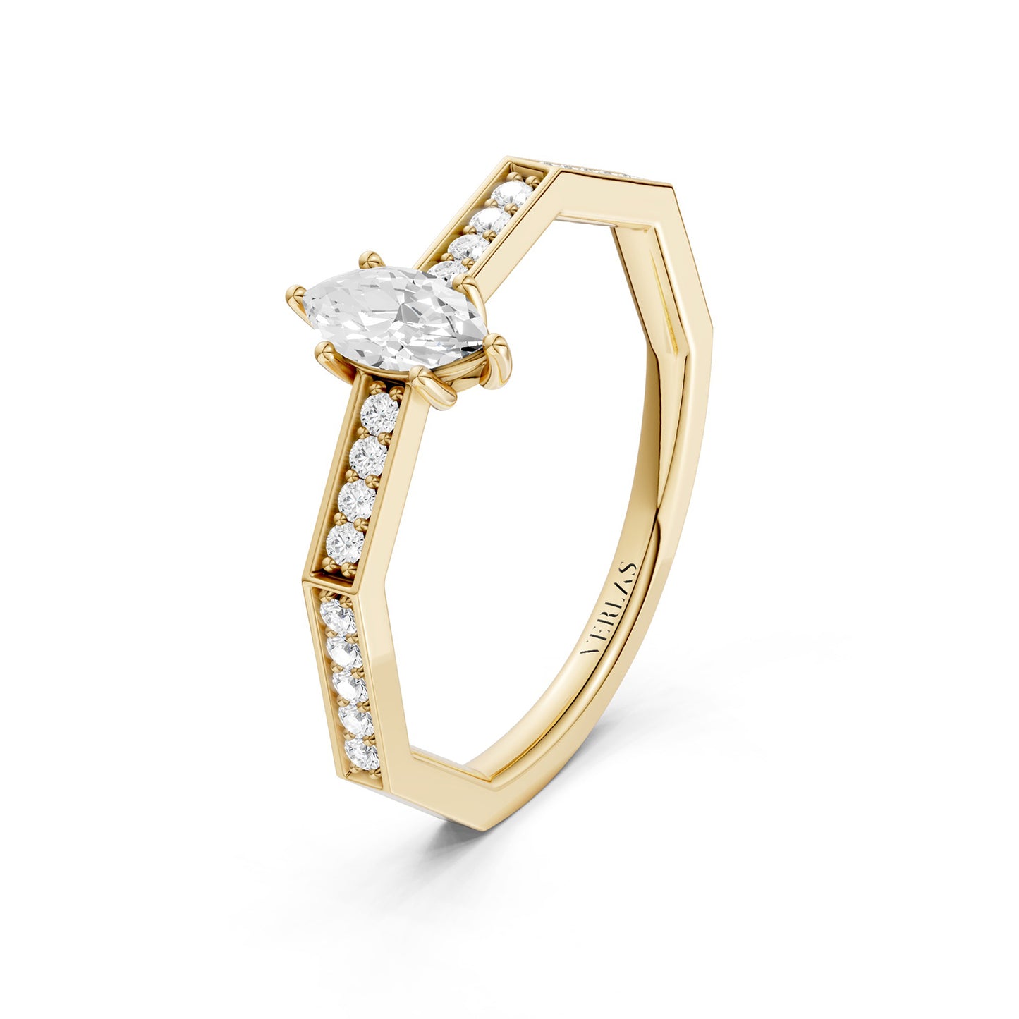 Octad Marquise Channel Set Ring