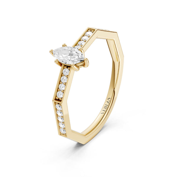 Octad Marquise Channel Set Ring