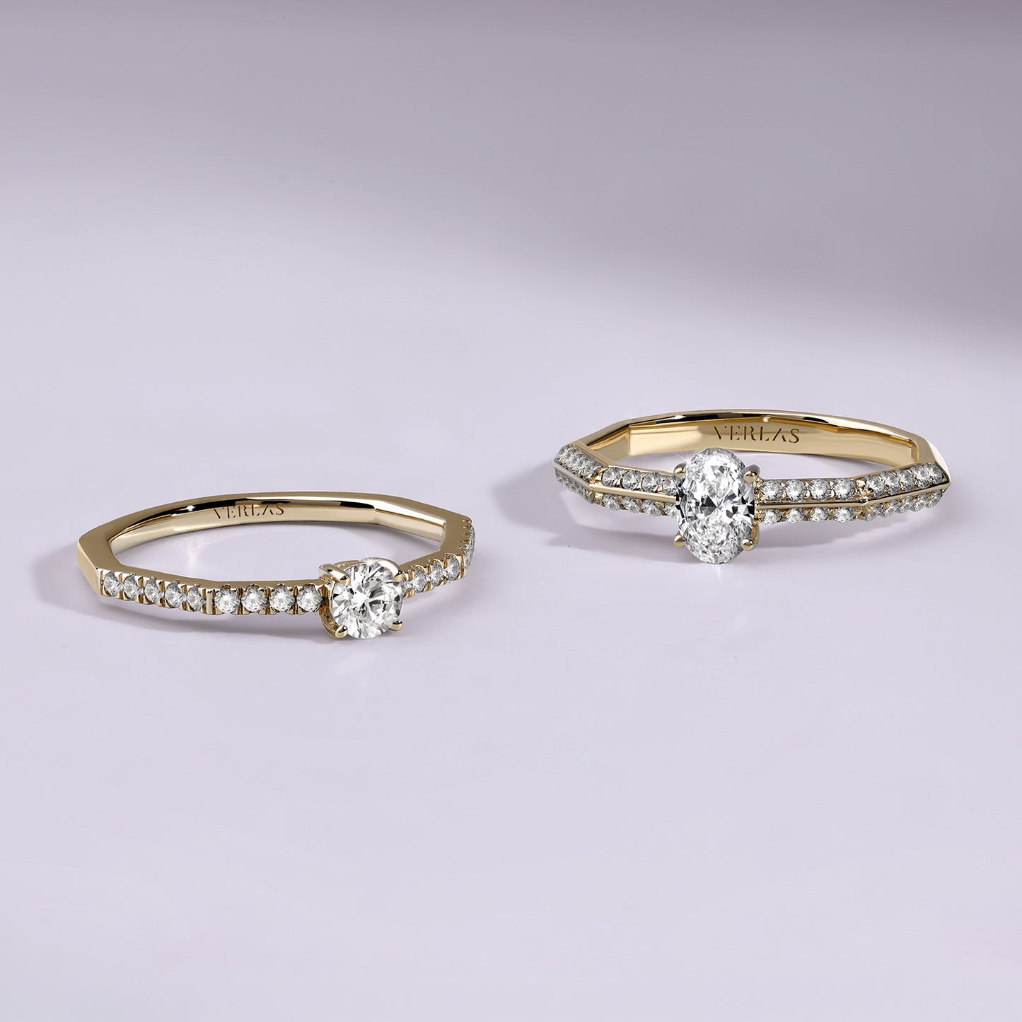 Octad Round Channel Set Ring