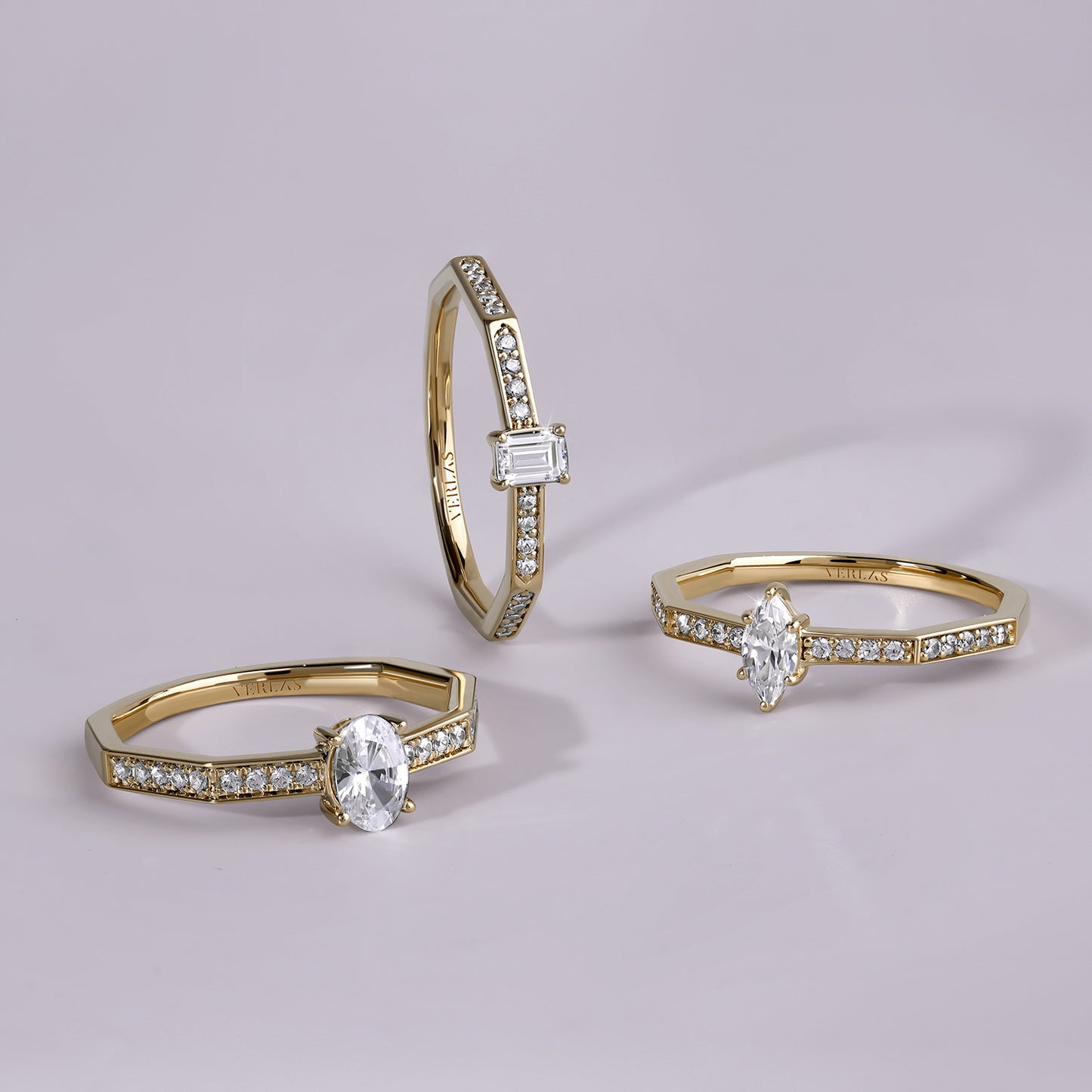 Octad Emerald Channel Set Ring