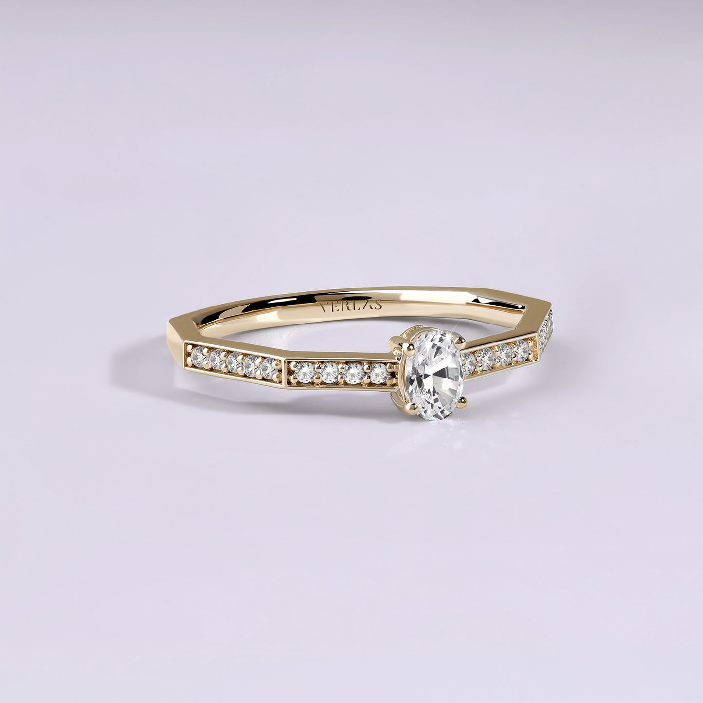 Octad Oval-Cut Channel Ring
