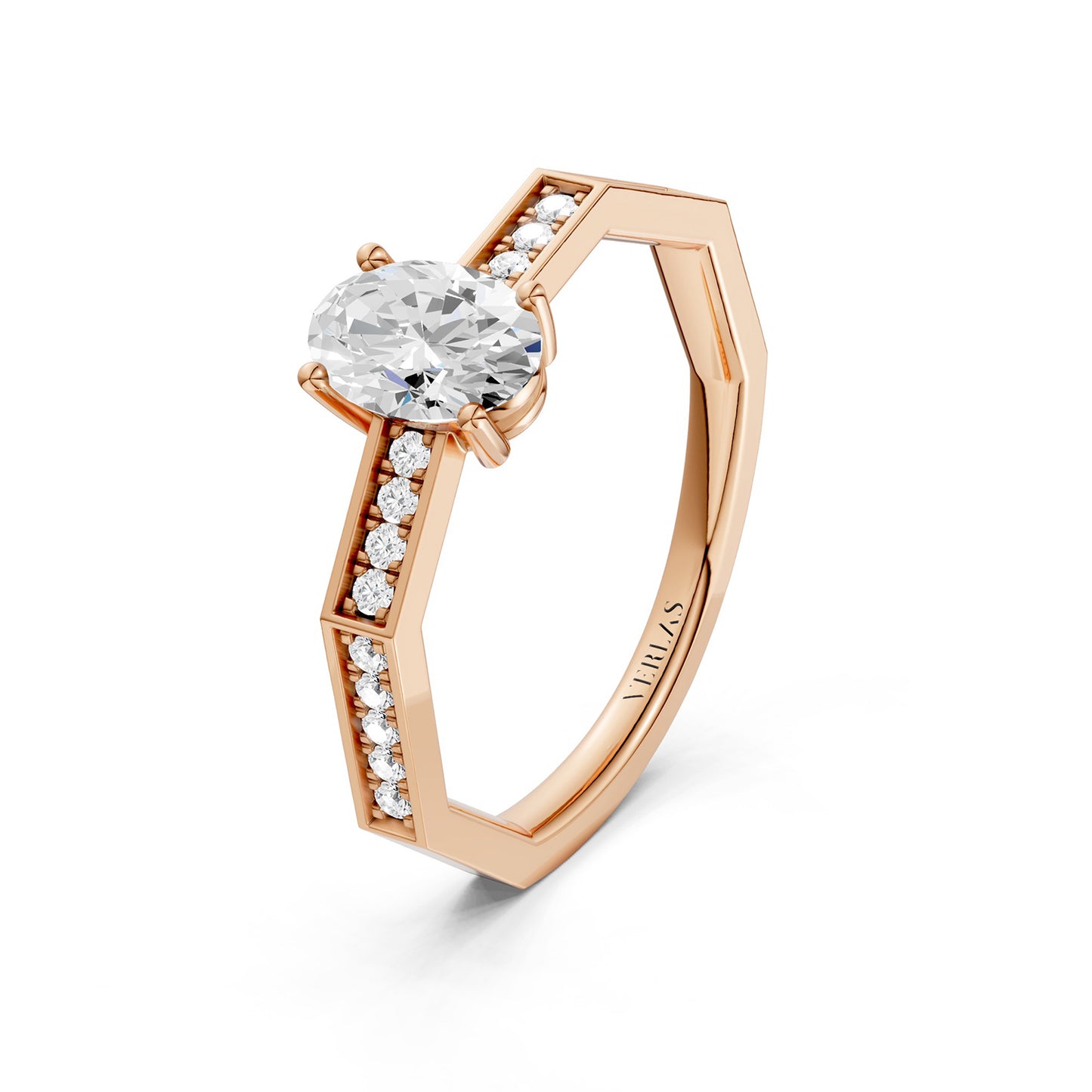 Octad Oval-Cut Channel Ring