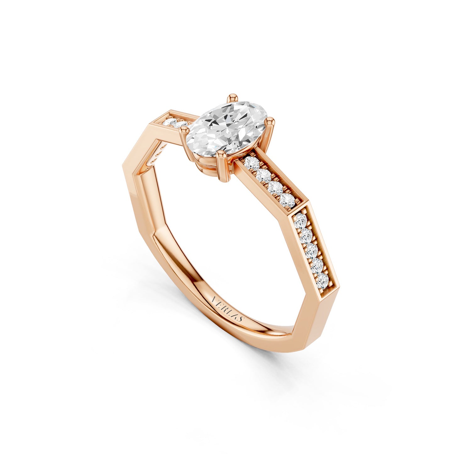 Octad Oval-Cut Channel Ring