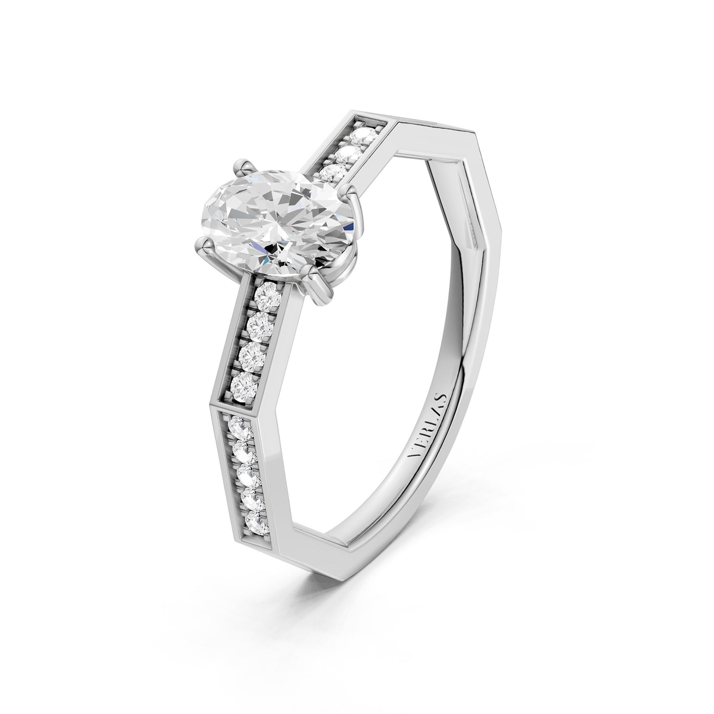 Octad Oval-Cut Channel Ring