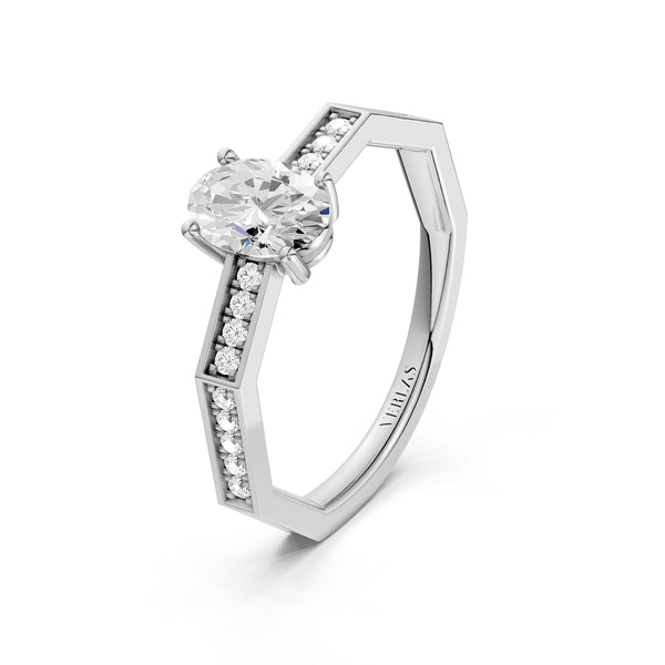 Octad Oval-Cut Channel Ring