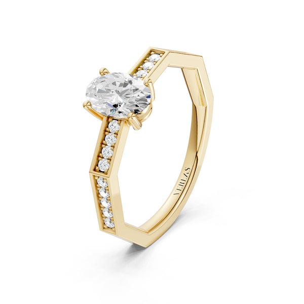Octad Oval-Cut Channel Ring