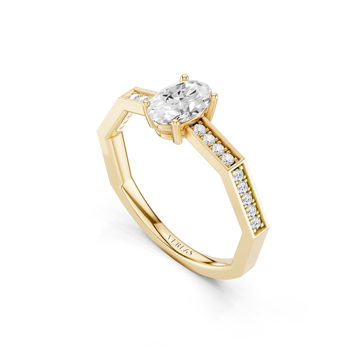 Octad Oval-Cut Channel Ring