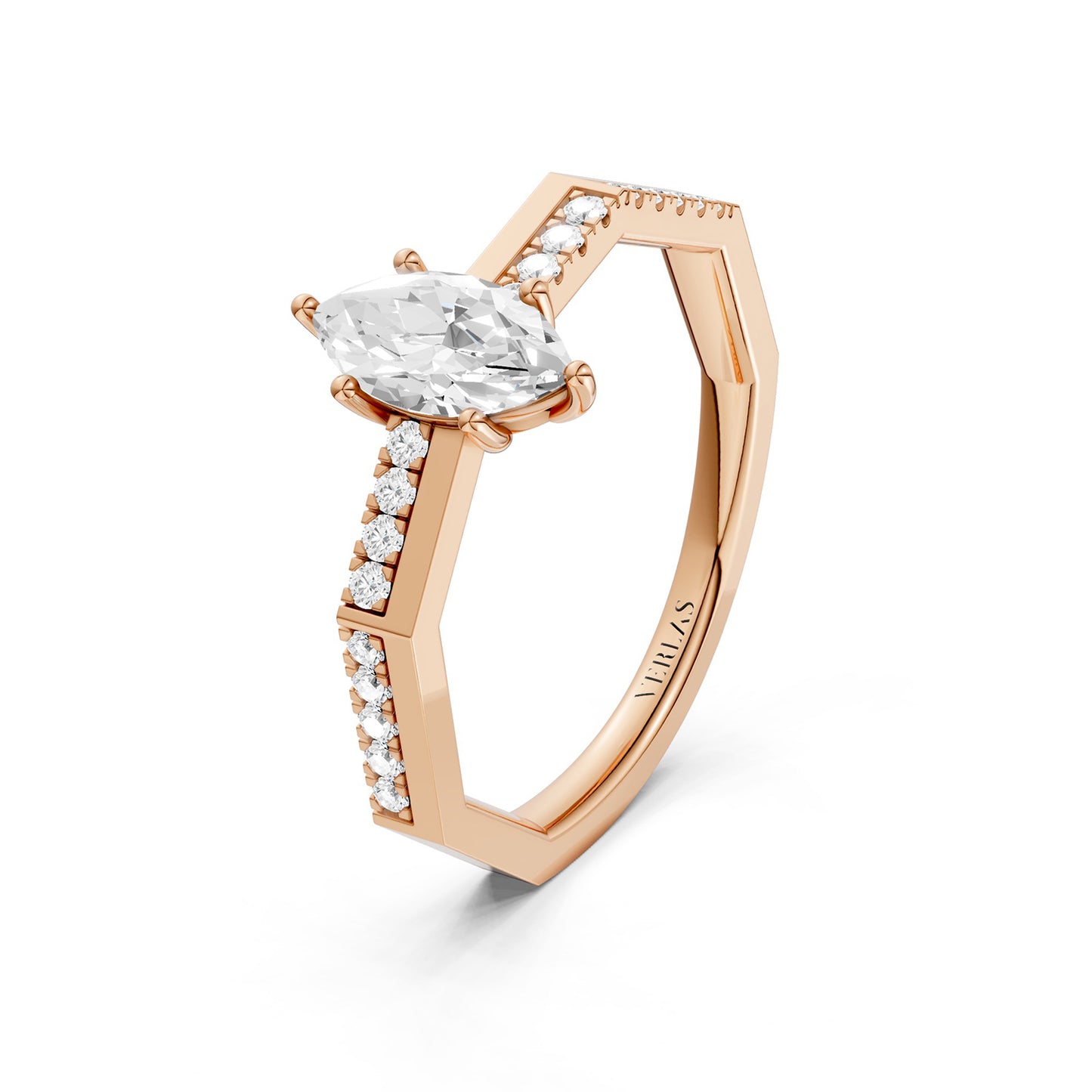 Octad Marquise Alternate Pavé Ring