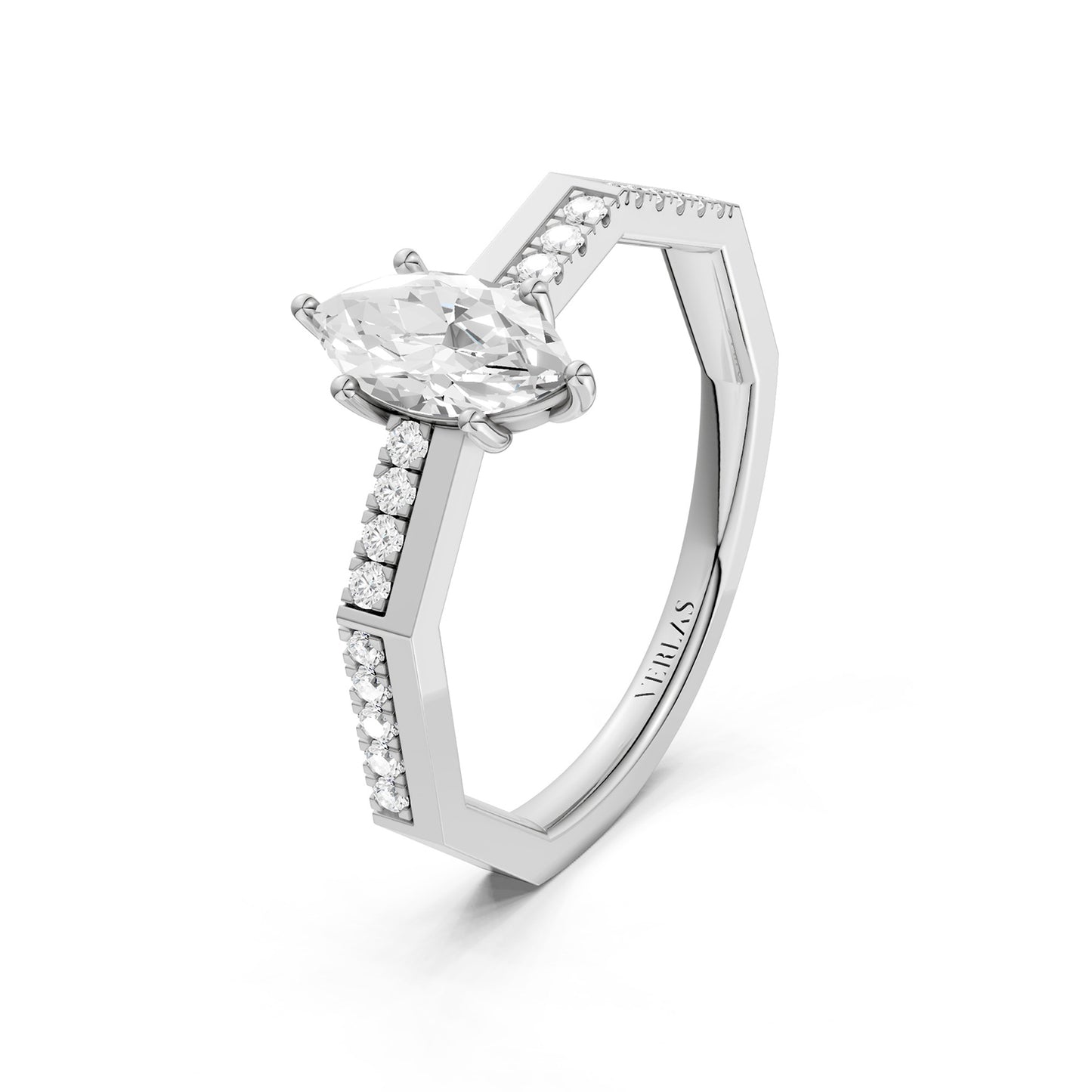 Octad Marquise Alternate Pavé Ring