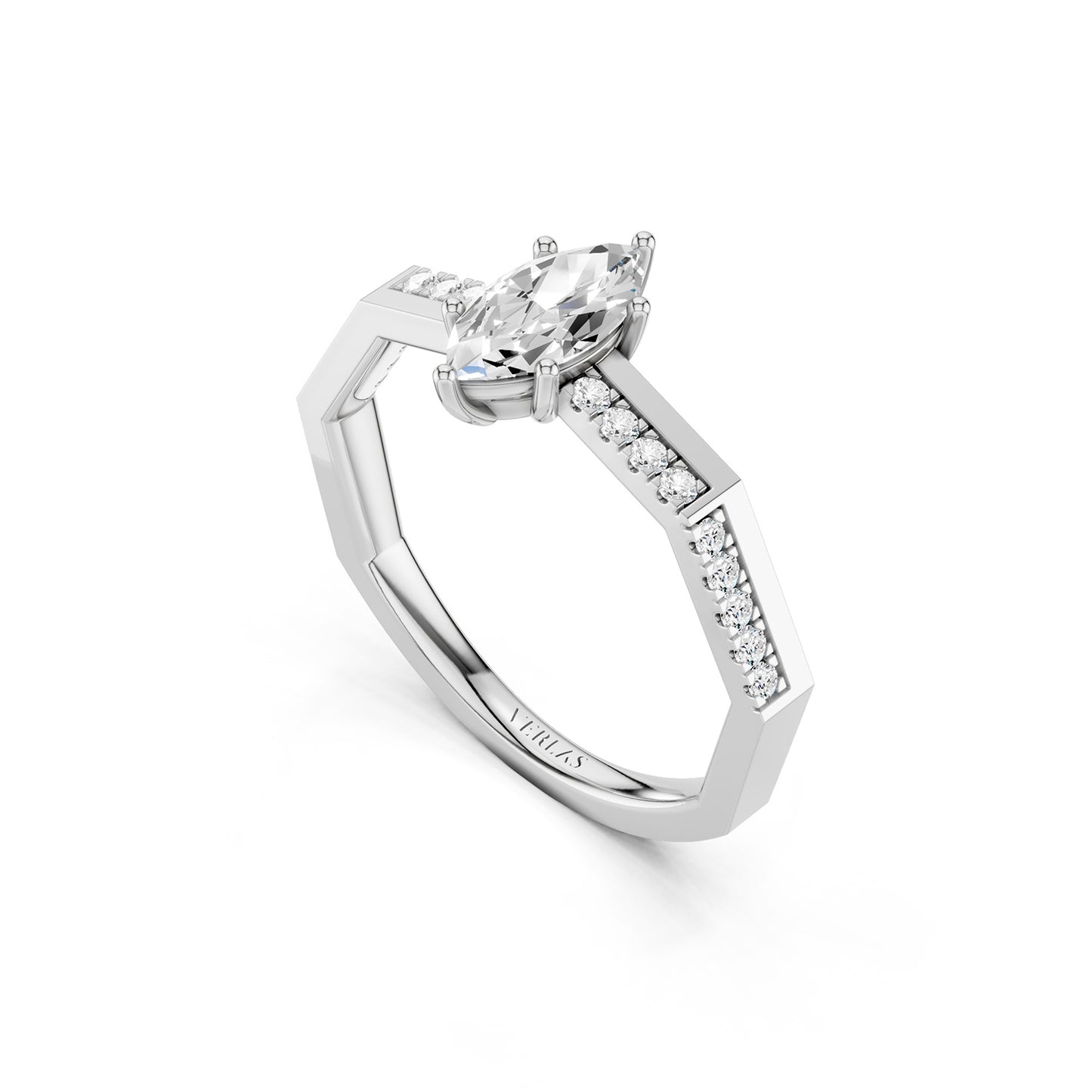Octad Marquise Alternate Pavé Ring