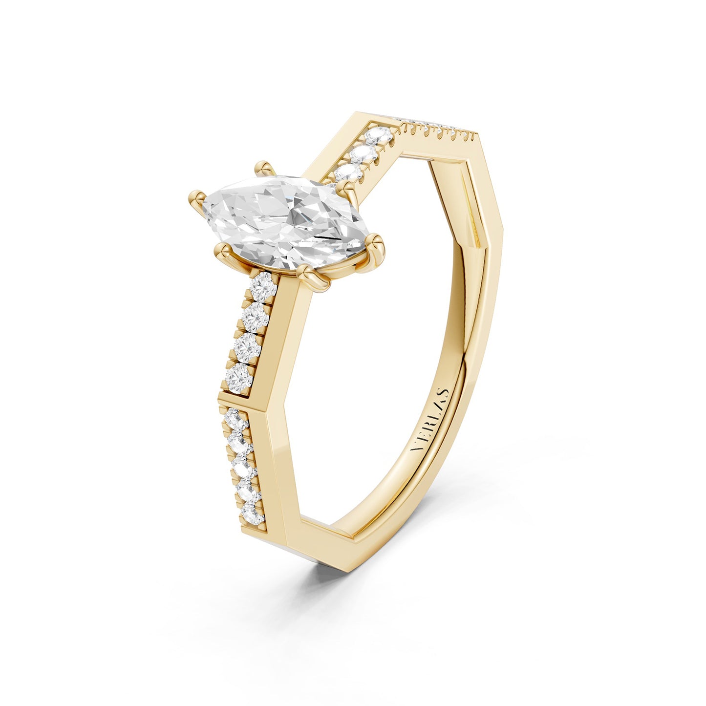 Octad Marquise Alternate Pavé Ring