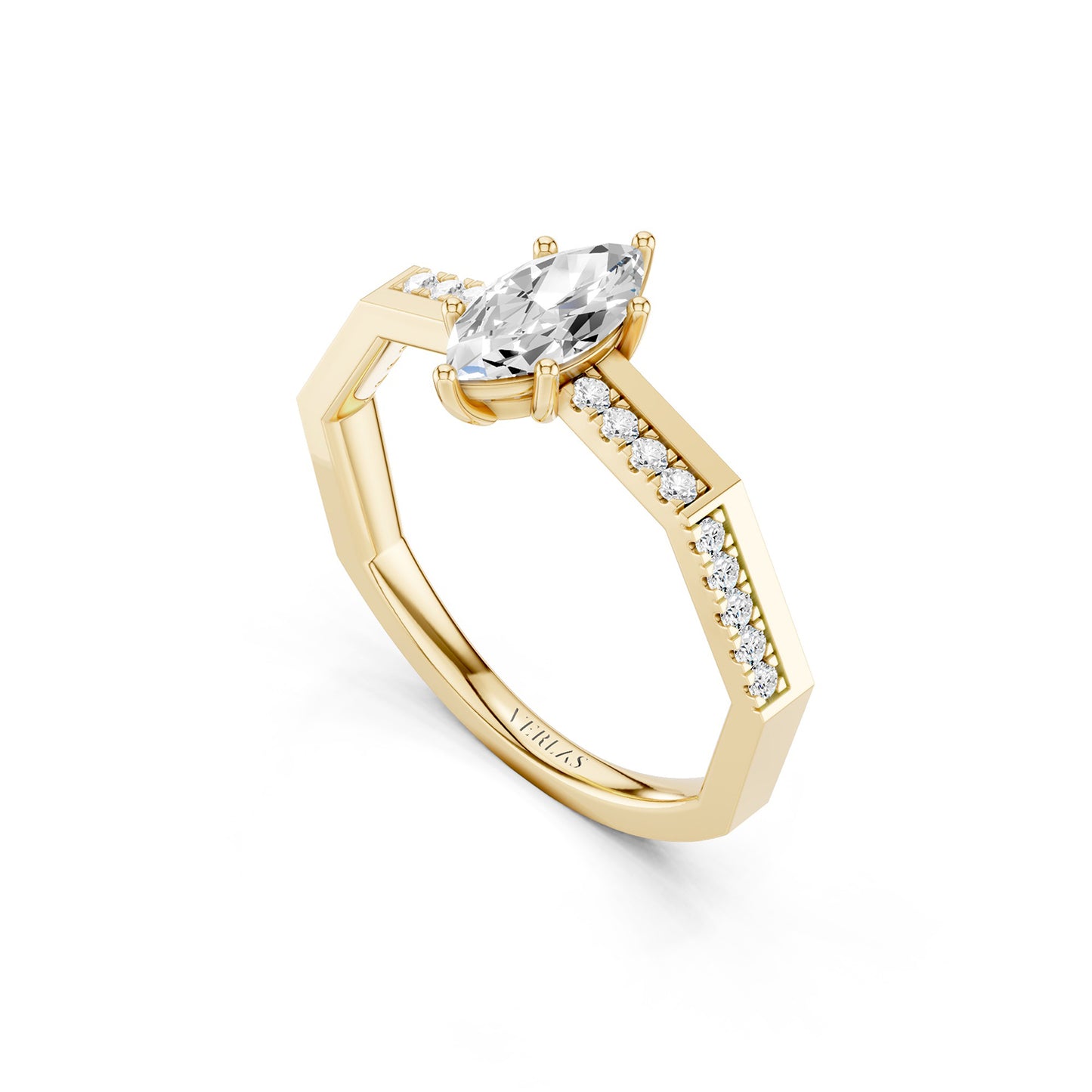 Octad Marquise Alternate Pavé Ring