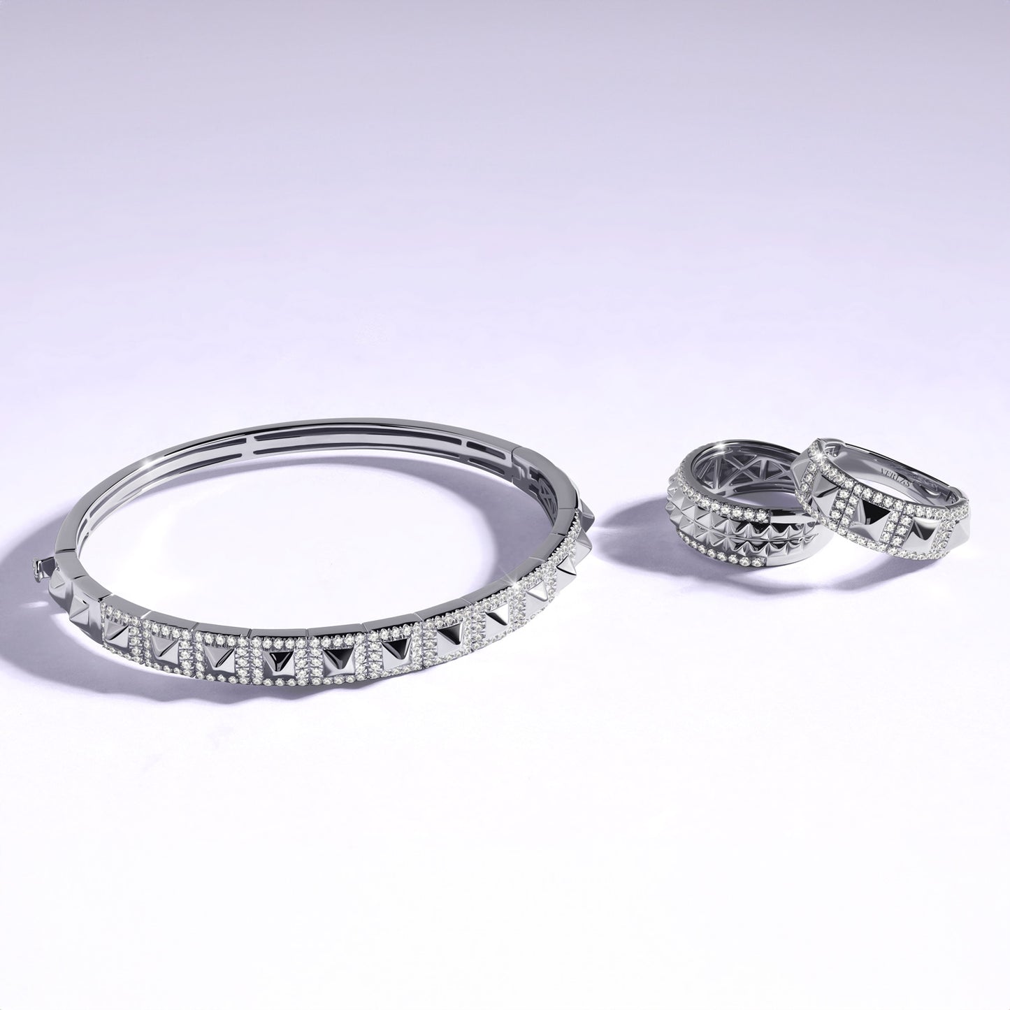Zenyth Two-Tier Pyramid Diamond Band