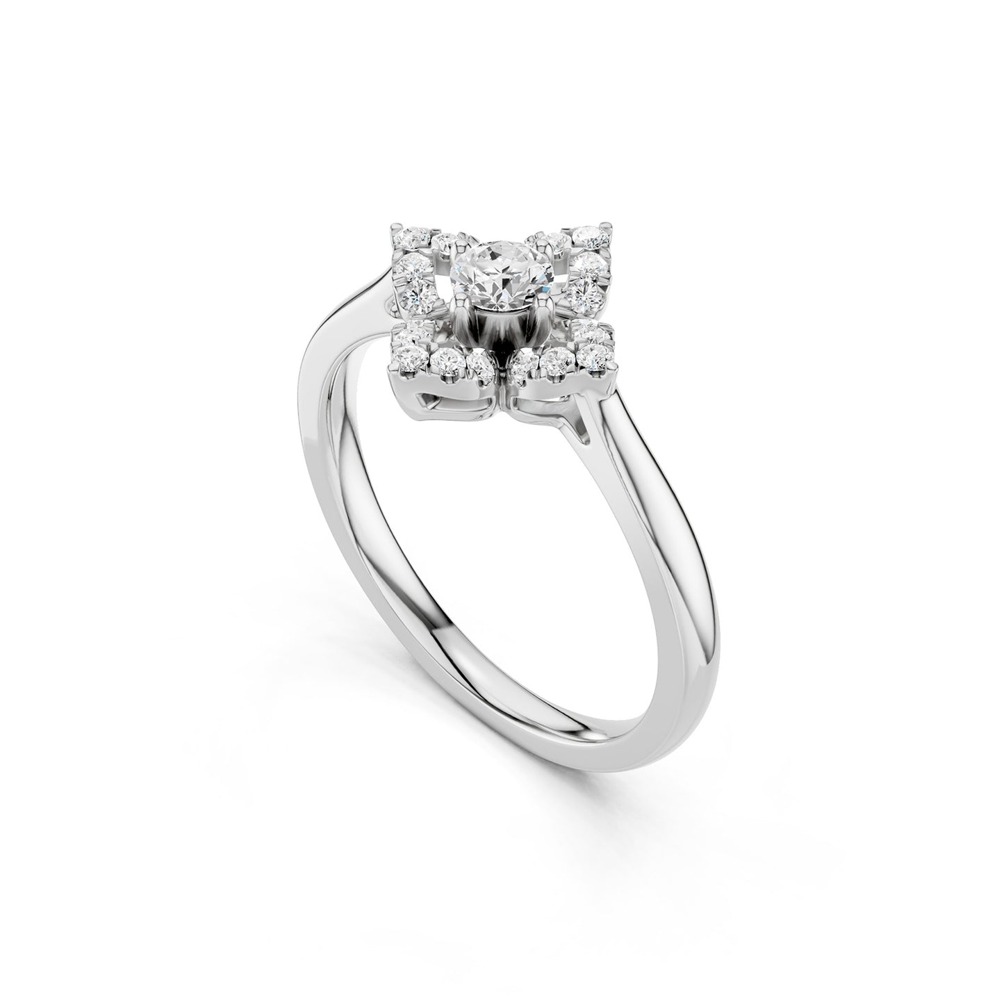 Floral Halo Ring