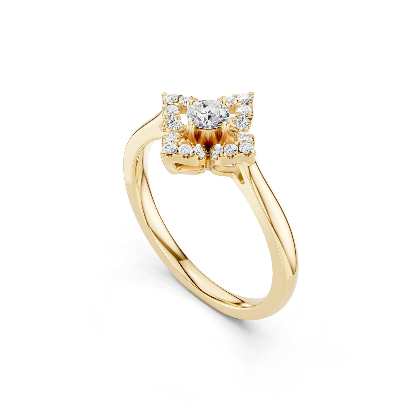 Floral Halo Ring