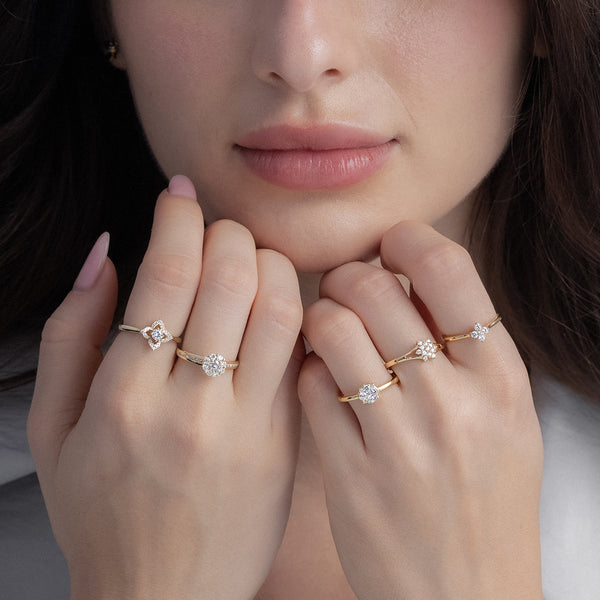 Floral Halo Ring